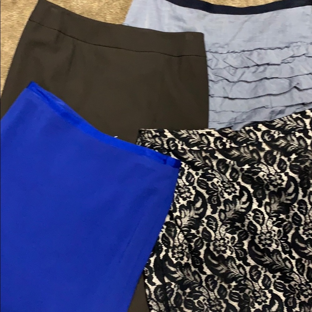 4 Talbots White House & Black Market Skirts sz 2